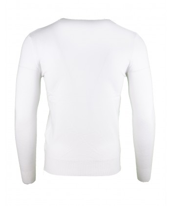 пуловер фино плетиво в бял... 2